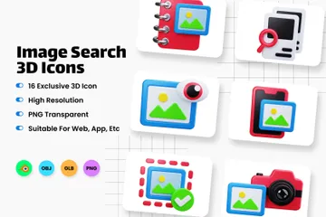 Image Search 3D Icon Pack