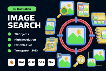 Image Search 3D Icon Pack