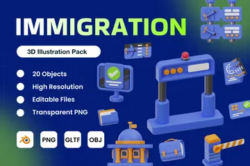 Immigration Pack 3D Icon