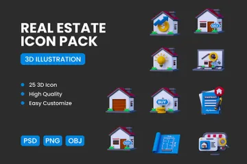 Immobilier Pack 3D Icon