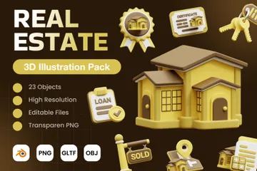 Immobilier Pack 3D Icon