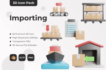 Importer Pack 3D Icon