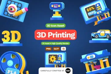 Impressão Pacote de Icon 3D