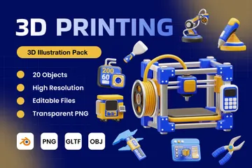 Impressão Pacote de Icon 3D