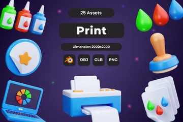 Imprimer Pack 3D Icon