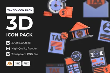 Impuesto Paquete de Icon 3D
