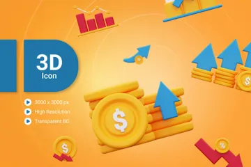 Increase & Decrease 3D Icon Pack