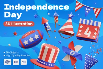 Independence Day 3D Icon Pack