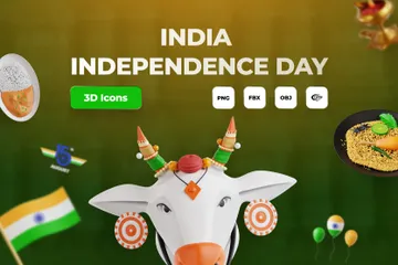 India Independence Day 3D Icon Pack