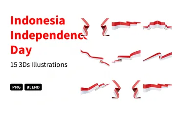 Indonesia Independence Day 3D Icon Pack