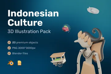 Indonesian Culture 3D Icon Pack