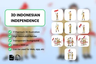 Indonesian Independence Day Character