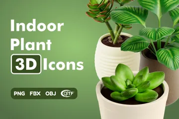 Indoor Plant 3D Icon Pack