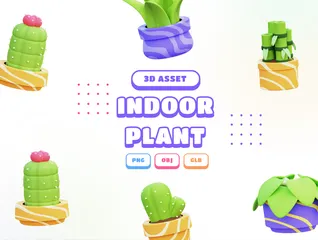 室内植物 3D Iconパック