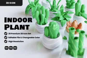 Indoor Plant 3D Icon Pack