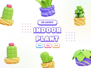 Indoor Plant 3D Icon Pack