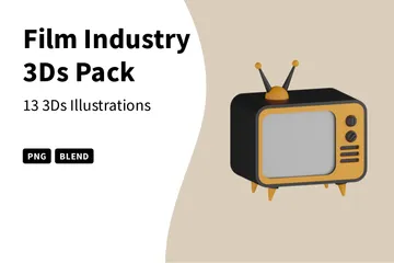 Industria del cine Paquete de Icon 3D