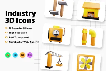 Industrial 3D Icon Pack