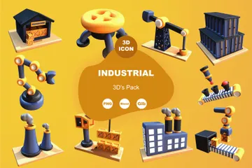 Industrial Pacote de Icon 3D