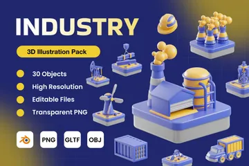 Industrie Pack 3D Icon