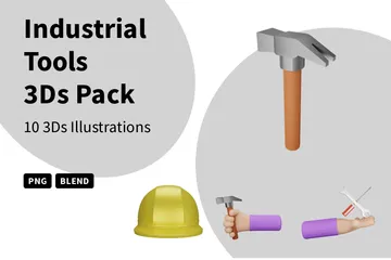 Industrielle Werkzeuge 3D Icon Pack