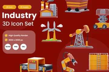 Industry 3D Icon Pack
