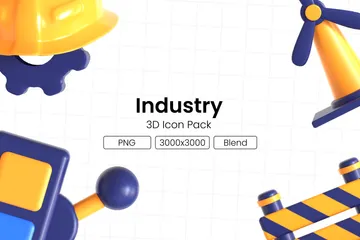 Industry 3D Icon Pack