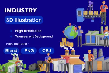 Industry 3D Illustration Pack