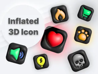 Inflado Pacote de Icon 3D