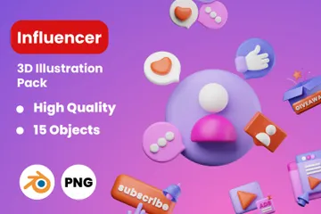 Influencer 3D Icon Pack