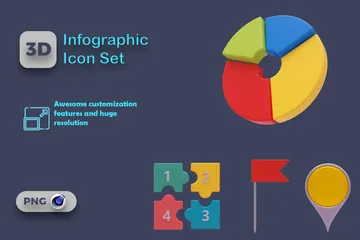 Infografía Paquete de Icon 3D