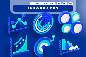 Infografia Pacote de Icon 3D