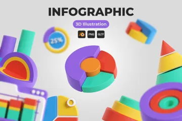 Infografía Paquete de Icon 3D