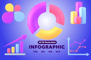 Infografía Paquete de Icon 3D