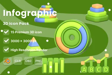 Infografía Paquete de Icon 3D