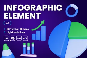 Elemento infográfico vol. 1 Paquete de Icon 3D