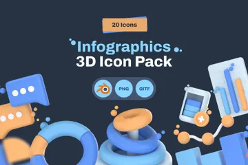 Infografías Paquete de Icon 3D