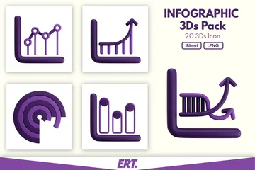 Infográfico Pacote de Icon 3D