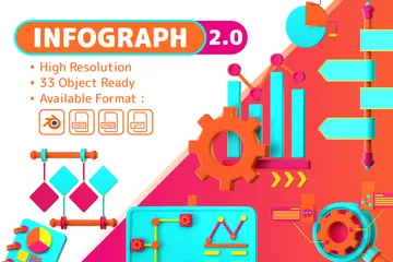 Infograph V2.0 3D Icon Pack