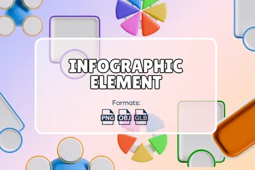 インフォグラフィック要素 3D Iconパック