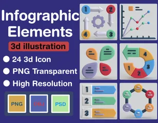 Infographic Elements 3D Icon Pack