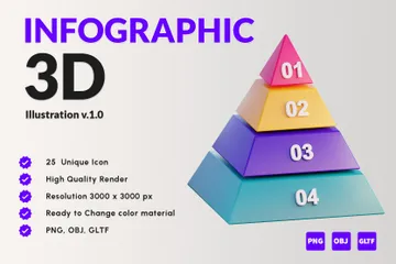 Infographic V.1.0 3D Icon Pack