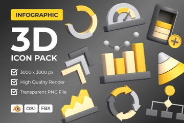 Infographie Pack 3D Icon