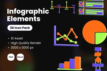 Élément infographique Pack 3D Icon