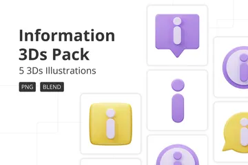 Information 3D Icon Pack