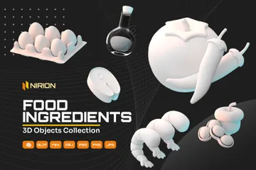 Ingrédients alimentaires Pack 3D Icon