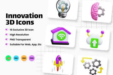 Innovation 3D Icon Pack