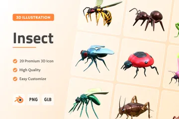 Insect 3D Icon Pack