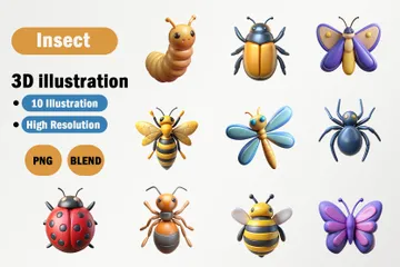 Insekten 3D Icon Pack