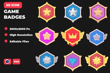 Insignias de juego Paquete de Icon 3D